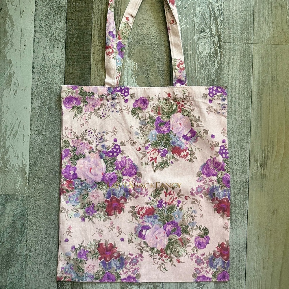 NWOT LoveShackFancy Floral Canvas Tote Bag - RARE